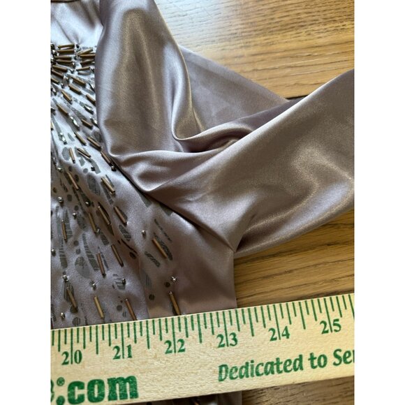 Chicos Beaded Travel Sunrise Jacket Light Cinder Size 2 Lightweight Formal NWT - Picture 5 of 16